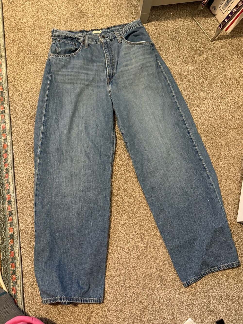 Levi's Cinch Baggy High Rise Wide Leg Jeans Size 31
